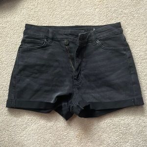 American Eagle black jean shorts